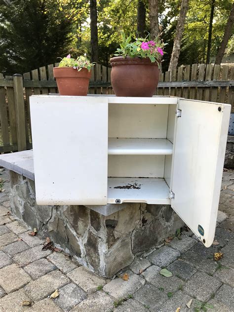 vintage steel and wood wall cabinet|vintage metal cabinet with shelves.